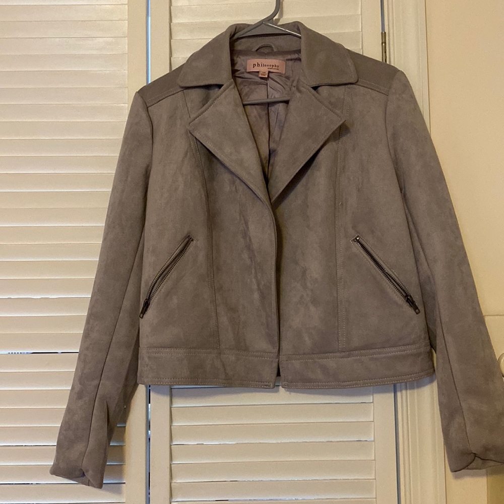 Grey, suede, XS Philosophy bomber jacket